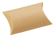 3 1⁄2 x 3 x 1" Kraft pillow boxes