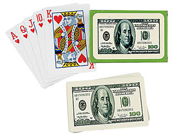 $100 Bill Playing Cards