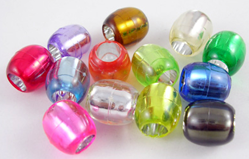 Transparent Chunky Barrel Bead (Asst Colors)