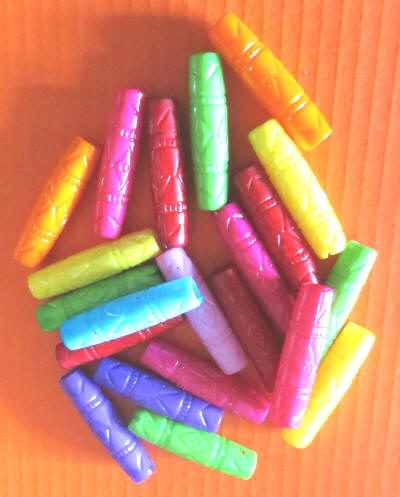 Textured Tube Bead (Opaque)