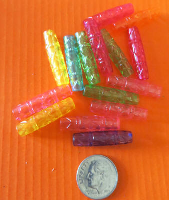 Textured Tube Bead (Translucent)