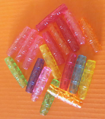 Textured Tube Bead (Translucent)