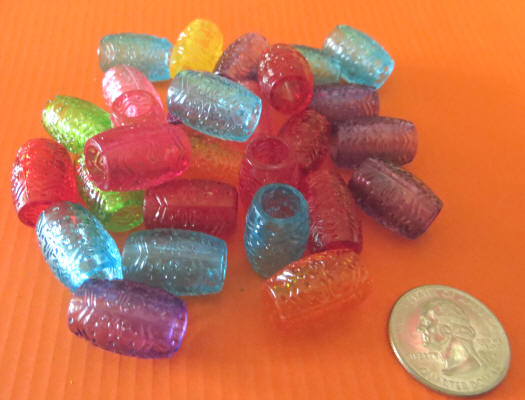 Flower Barrel Bead (translucent)