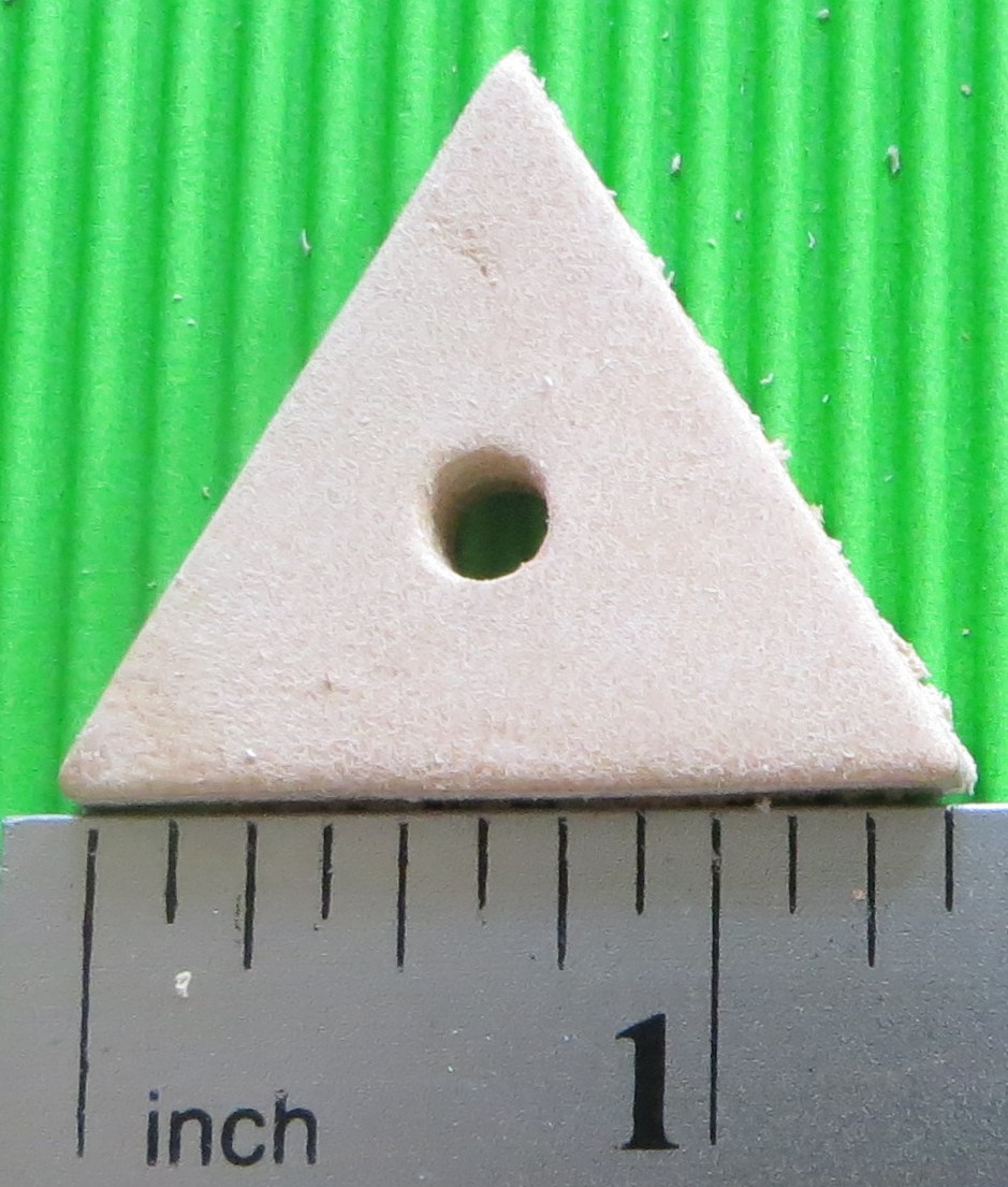 Leather Triangle 1" with 1/4 Hole