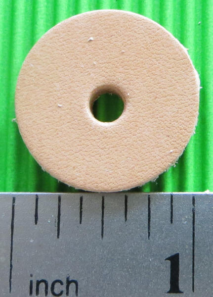 Leather Circle 1" Diameter with 1/4 Hole