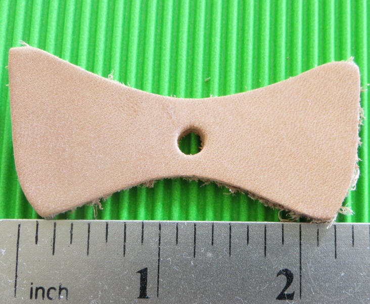 2.5in x 1in Leather Bow Tie with 3/16” hole