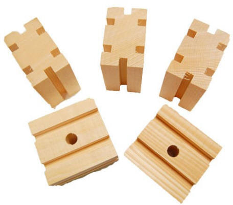 Groovy Blocks Natural - Four (2" x 3")
