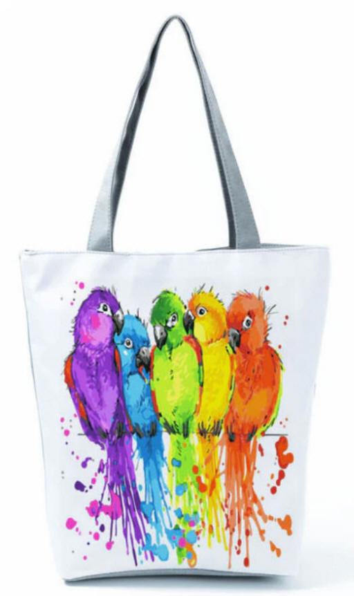 Artsy Zippered Tote Bag