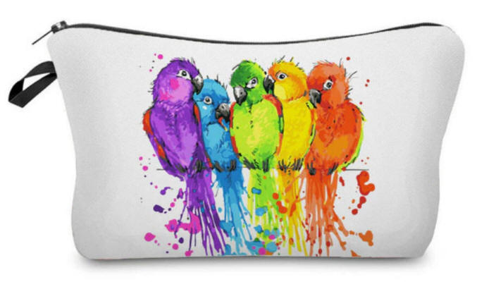 Artsy Zippered Cosmetic Bag