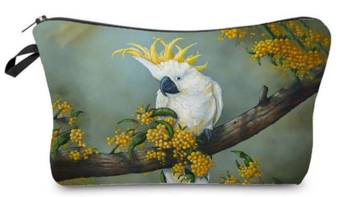 Sulfur Crested 'too Zippered Cosmetic Bag