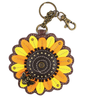 Sunflower Key Fob Coin Purse by Chala