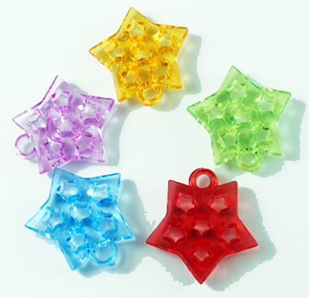 Star w/Holes Pendant (Assorted Colors)