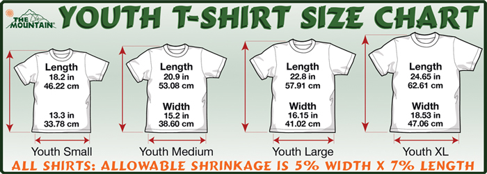 Youth Small Size Chart